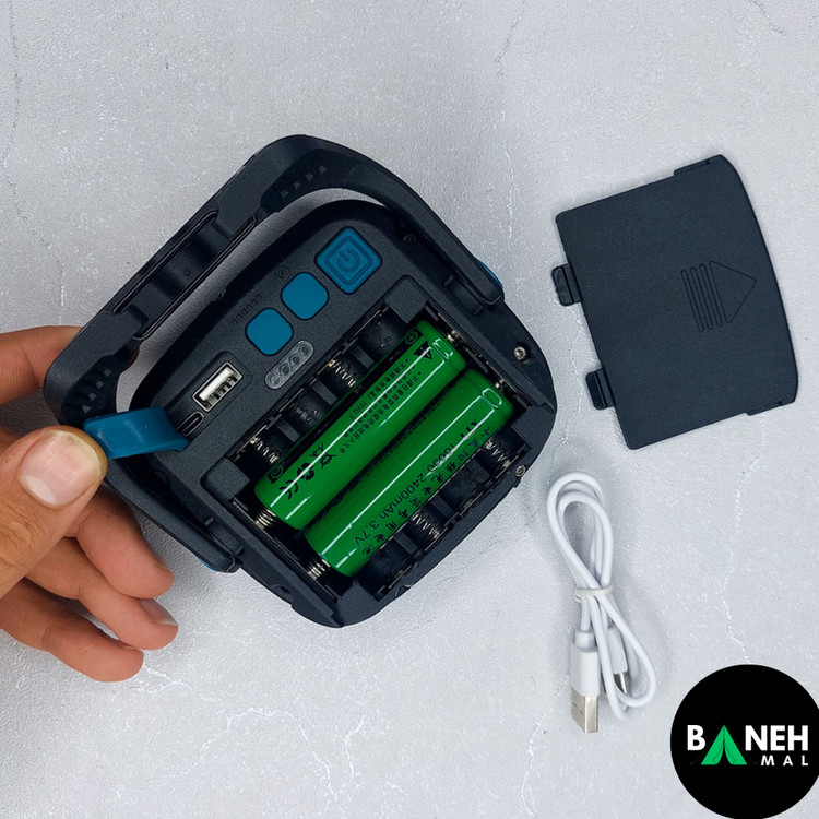 چراغ پروژکتور شارژی مدل W894-1 پاوربانک شو