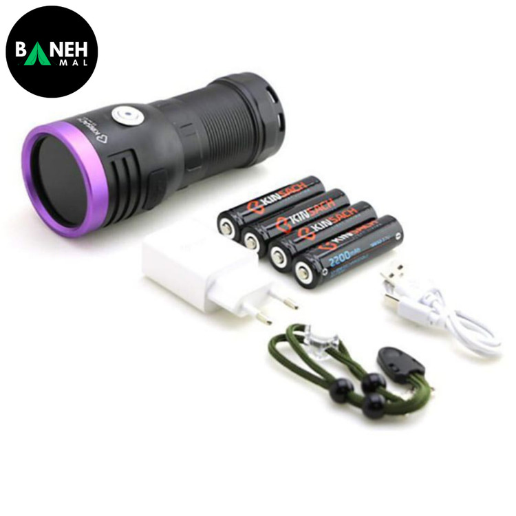 چراغ قوه یووی UV کینساچ KINSACH KS-H4-4UV پاوربانک دار