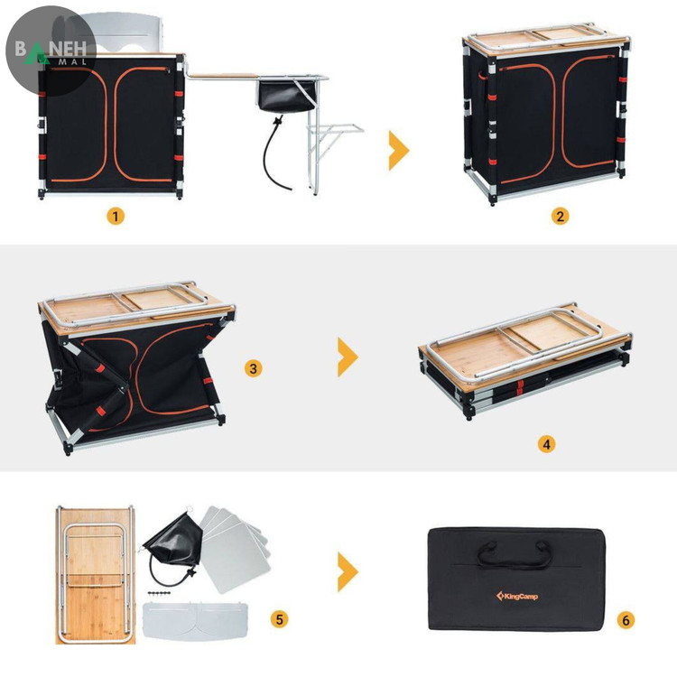 میز آشپزی کمپینگ تاشو کینگ کمپ مدل KC3942