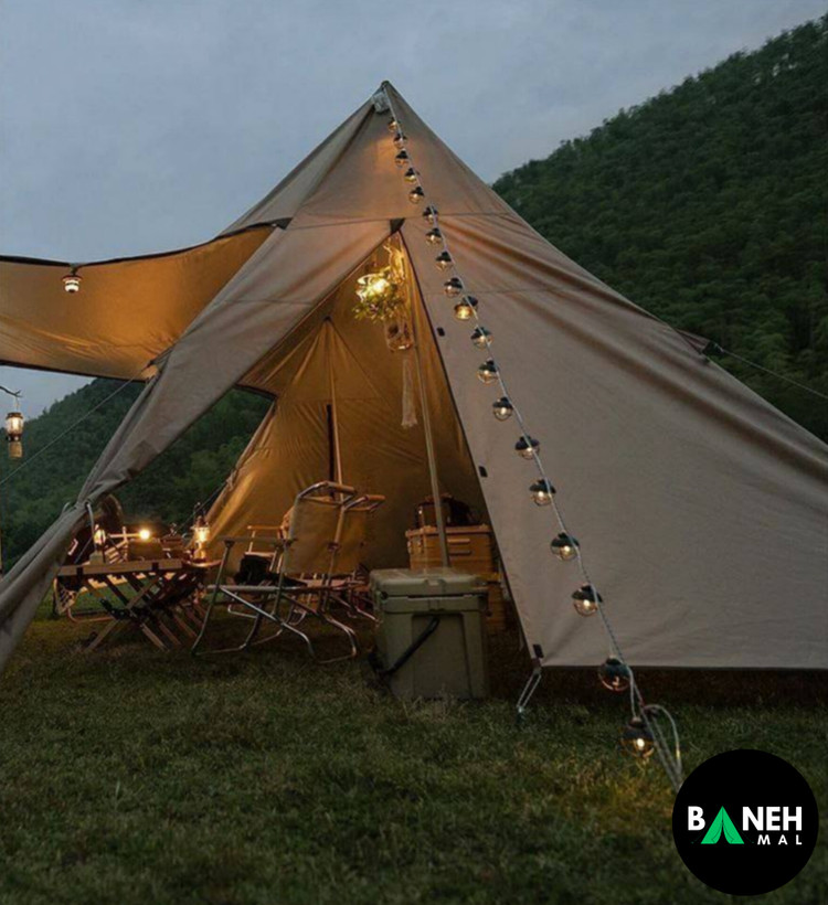 چراغ ریسه ای لامپی کمپینگ Atmosphere نیچرهایک مدل NH21ZM001
