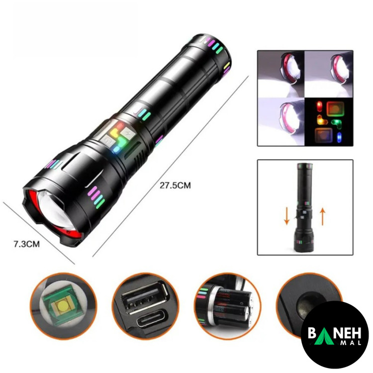 چراغ قوه زومدار پلیسی اسمال سان مدل ZY-W512