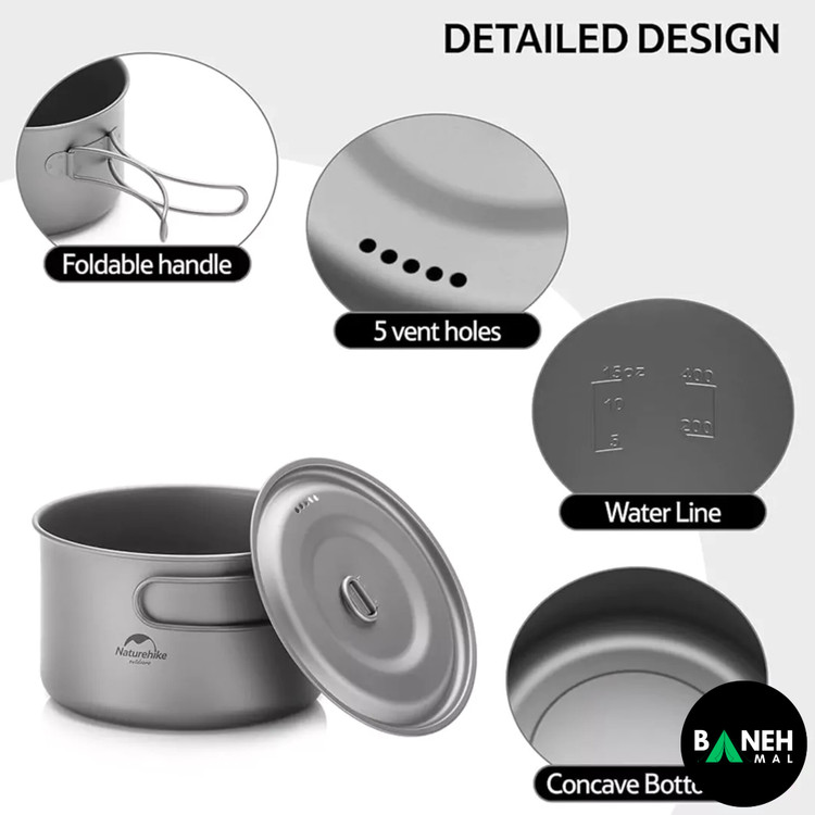 قابلمه تیتانیوم نیچرهایک مدل NH18T202-B