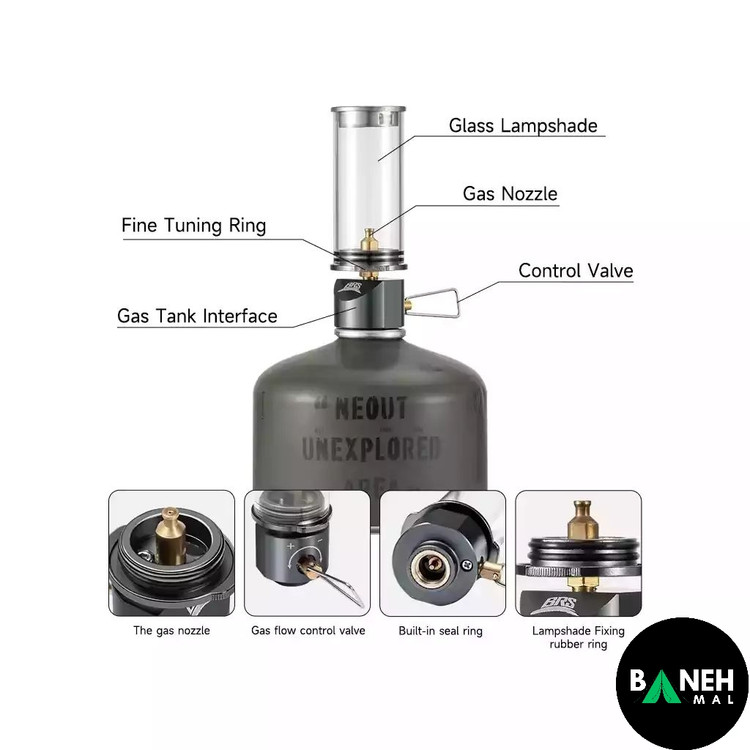 شیشه سر شعله روشنایی مدل BRS-55A و BRS-55B
