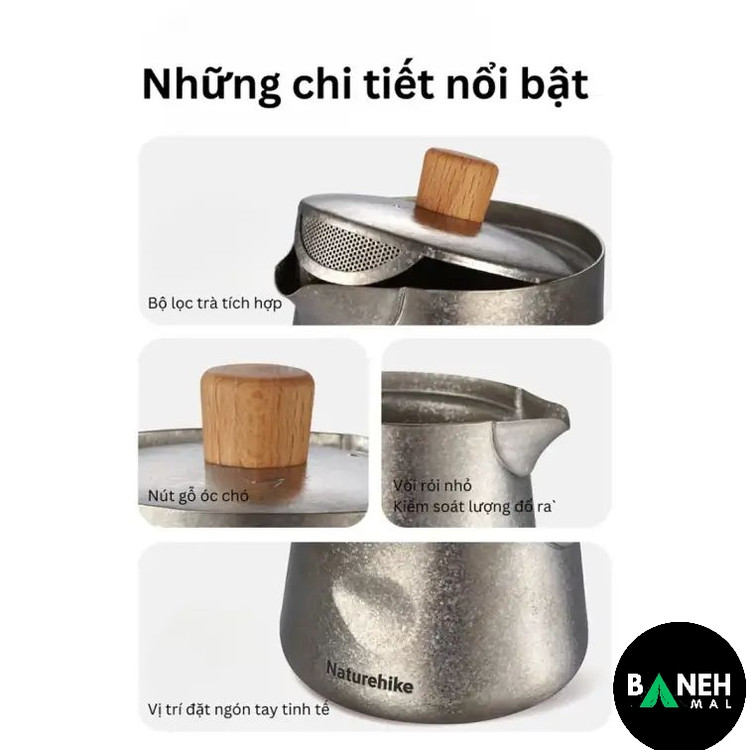 ست چایخوری تیتانیومی نیچرهایک مدل CNK2450CF025