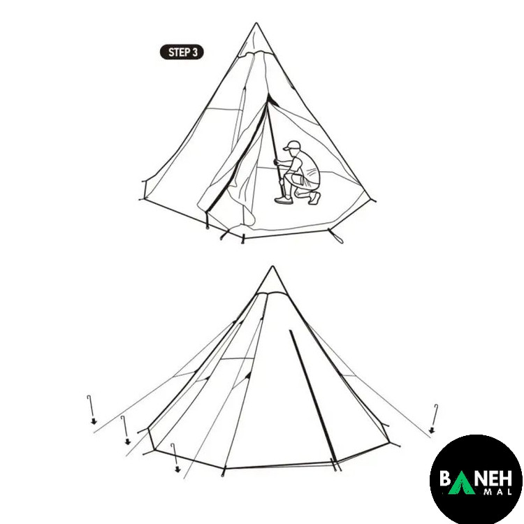 چادر سرخپوستی نیچرهایک مدل NH20ZP002