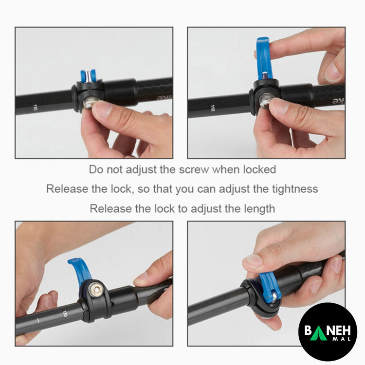 عصای کوهنوردی کربن نیچرهایک مدل NH18D010-Z | ST07