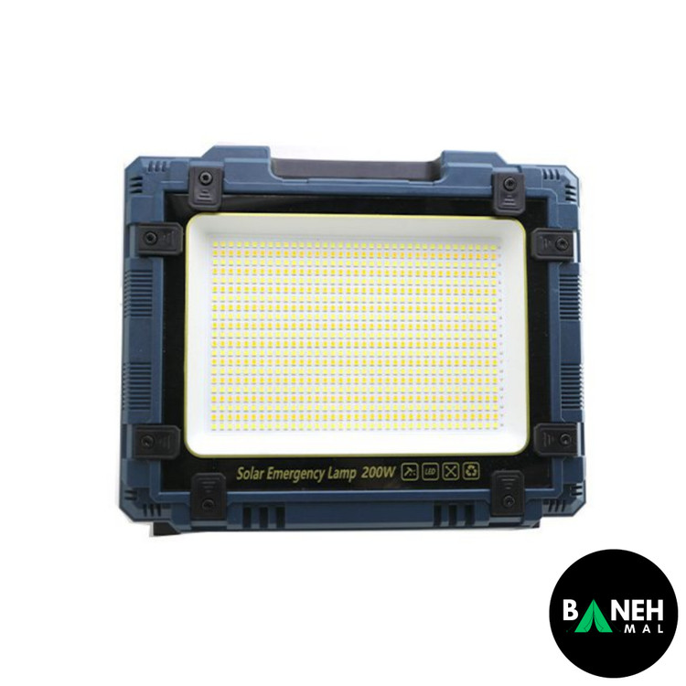 چراغ پروژکتور شارژی خورشیدی 200 وات W8109-1