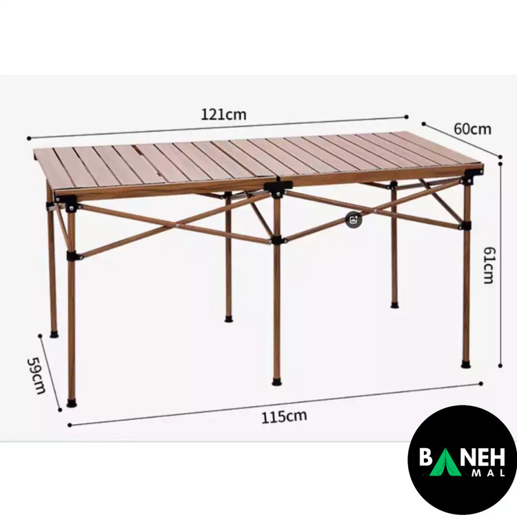 میز آلومینیومی بدنه فلزی باربیکیو دار استیل مدل FX-7209
