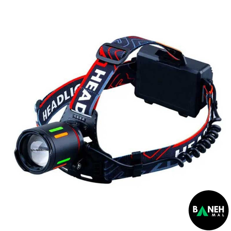 چراغ پیشانی اسمال سان مدل H207 زوم دار با نور مهتابی