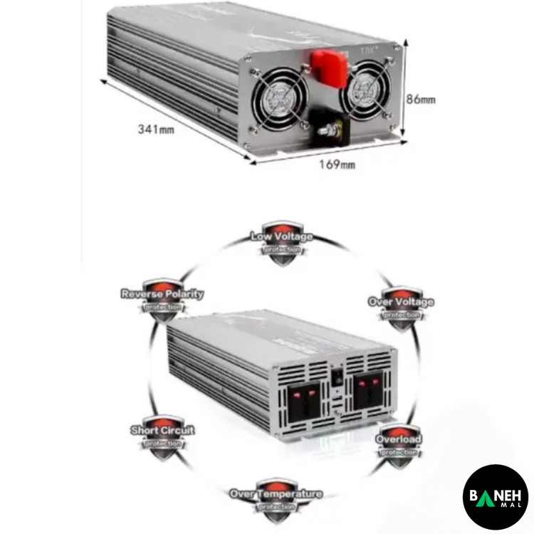 اینورتر تمام سینوسی مبدل برق خودرو تی بی ای مدل TBE6000W