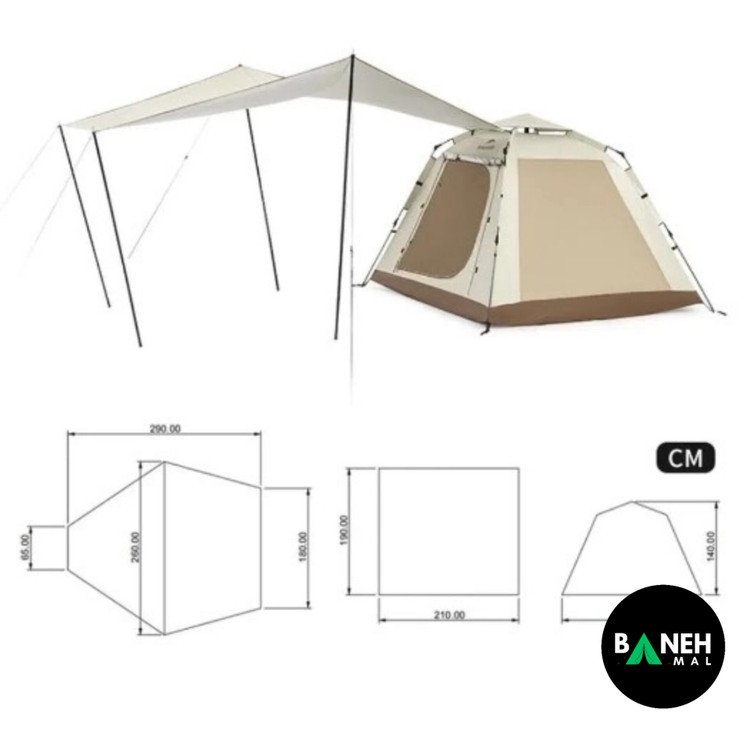 چادر اتوماتیک 3 نفره نیچرهایک سری Ango مدل CNK2450WS021