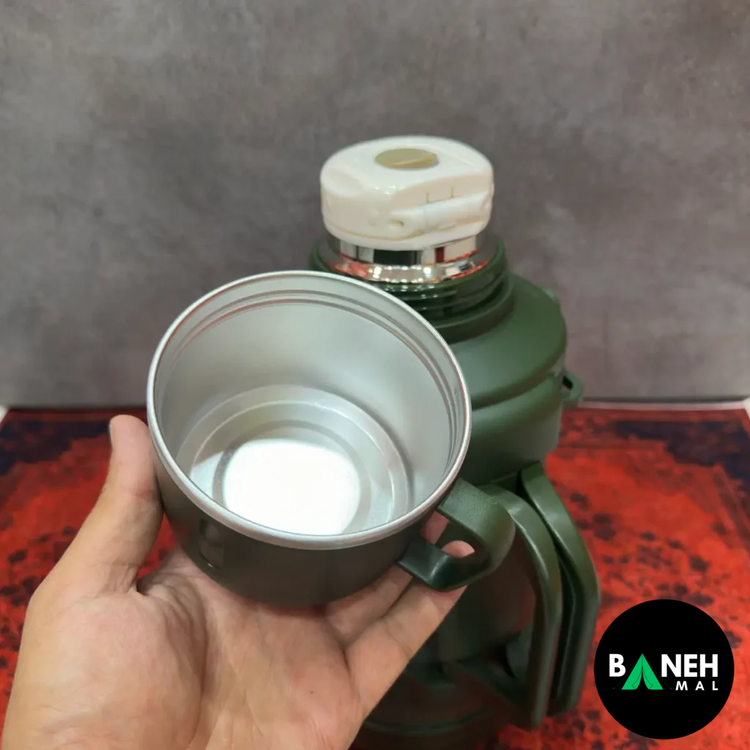 فلاسک دوجداره استیل دوبل وال با حفظ دمای 48 ساعته (ظرفیت 1.8 و 3 لیتر)