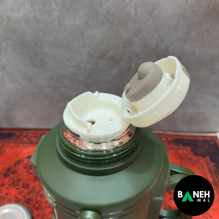 فلاسک دوجداره استیل دوبل وال با حفظ دمای 48 ساعته (ظرفیت 1.8 و 3 لیتر)