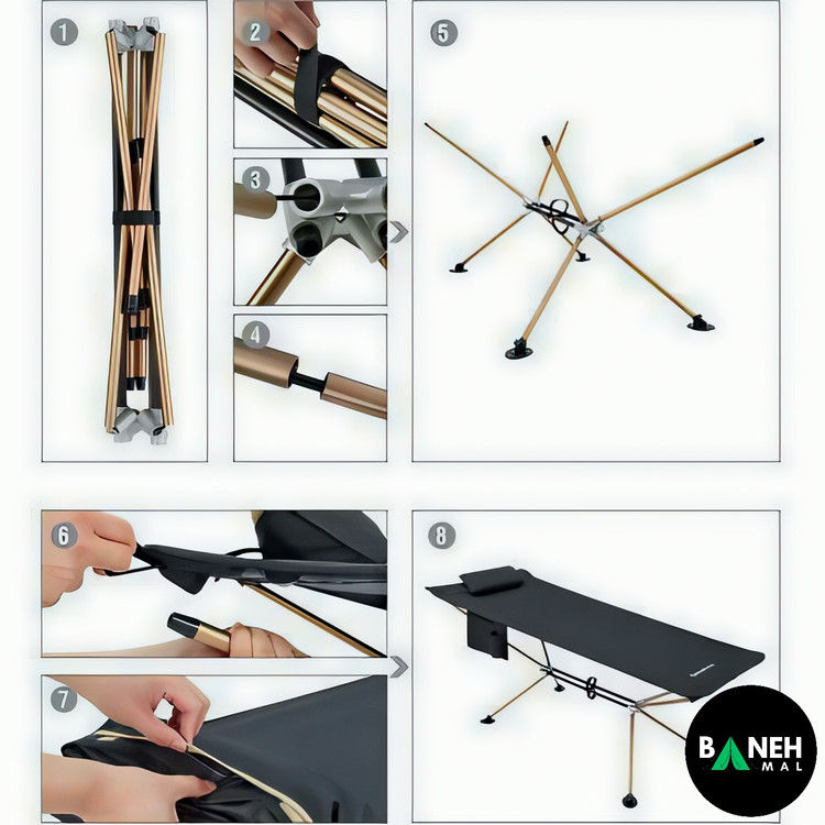 تخت کمپینگ کینگ کمپ مدل KC2140