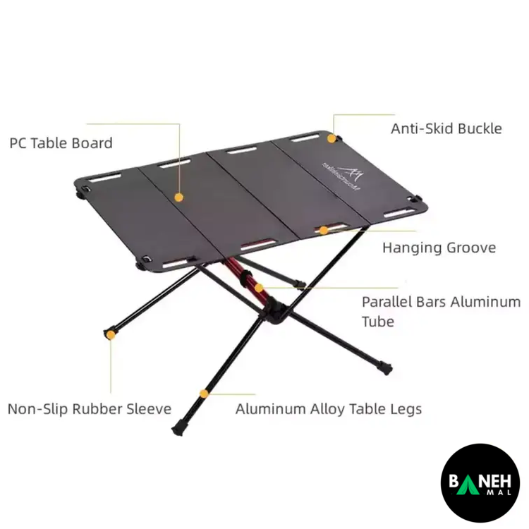 میز شیشه ای تاشو کمپینگ ماونتین هایکر مدل SZK728