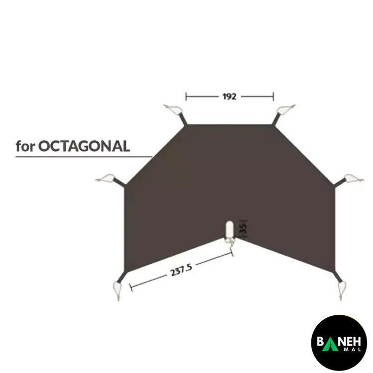زیرانداز چادر هرمی هشت ضلعی رنچ نیچرهایک مدل NH21PJ050