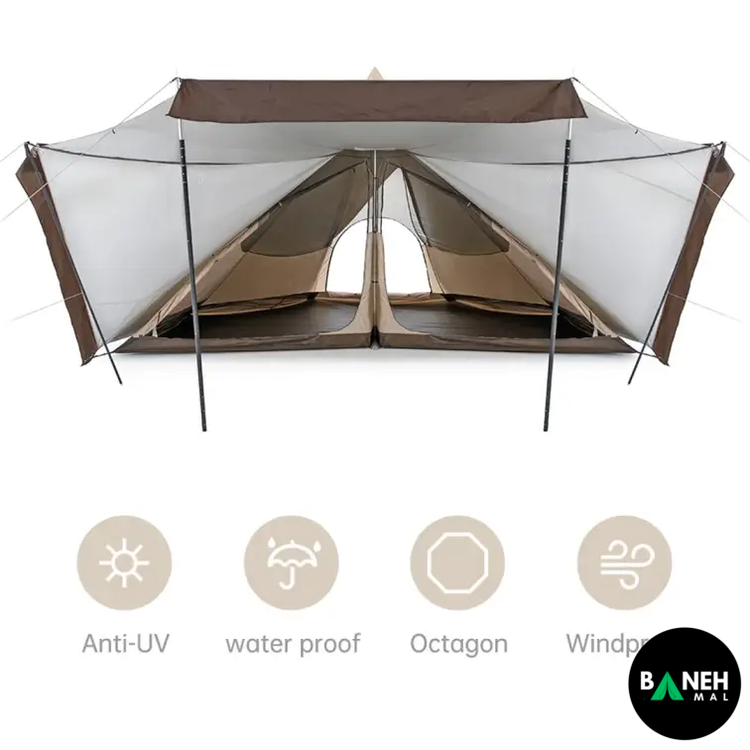 چادر هرمی 6 نفره نیچرهایک مدل NH20ZP014
